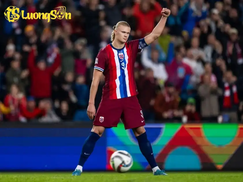 Haaland đang có phong độ cao trong màu áo Na Uy (Ảnh: Tembah) Haaland đang có phong độ cao trong màu áo Na Uy